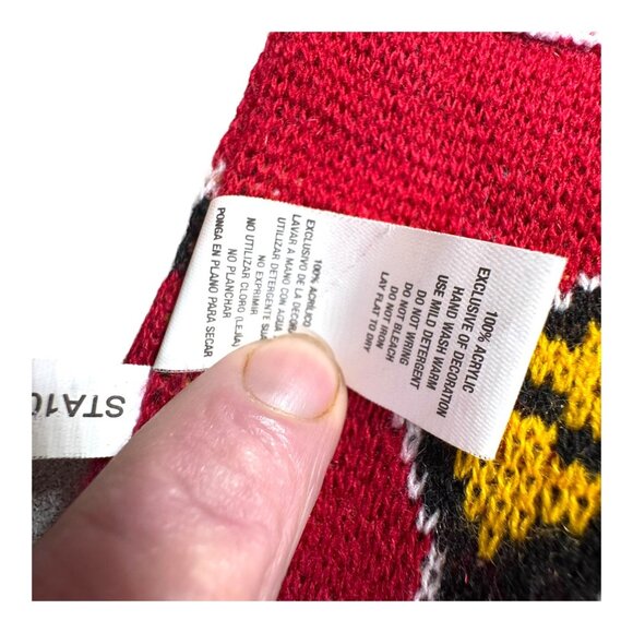 Arizona Cardinals Knit Scarf By Forever Collectibles Red White Black Fringe Ends - Picture 9 of 9